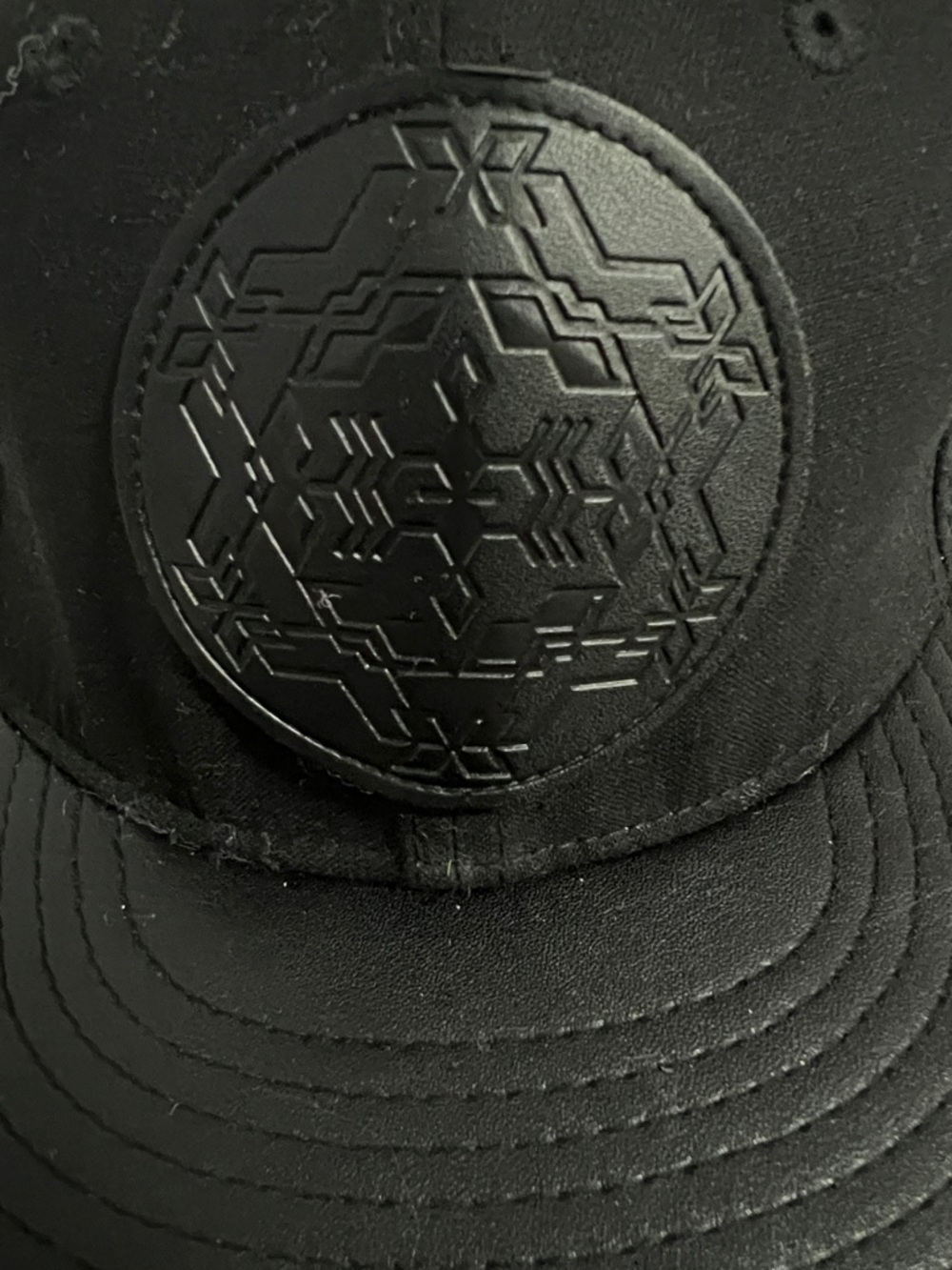 Normandie Movement All-Black Hat with leather Circle Patch 58cm L Edition 1-100 - Picture 2 of 10
